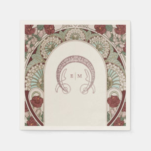 Servilleta De Papel Decoración de mesa con iniciales de monograma Art 