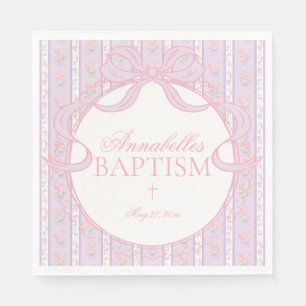 Servilleta De Papel Decoración de Mesa de Bautizo Floral Antiguo Morad
