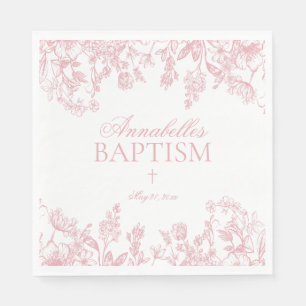Servilleta De Papel Decoración de mesa de bautizo floral vintage chino