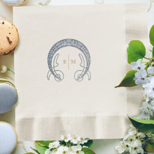 Servilleta De Papel Decoración de mesa de iniciales de monograma Art N