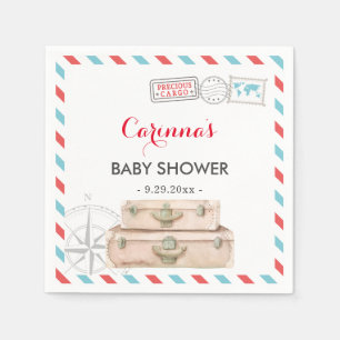 Servilleta De Papel Decoración de mesa para baby shower de viaje en pa