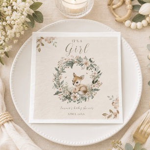 Servilleta De Papel Decoración de mesa para baby shower floral de cier