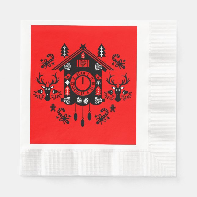 Servilleta De Papel Decoración de Navidades bávaros (Anverso)