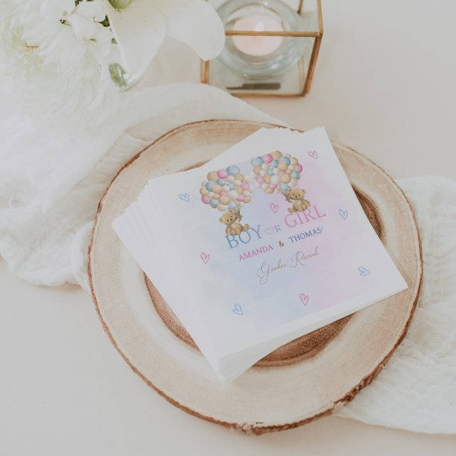 Servilleta De Papel Decoración De Revelación De Género De Niño O Chica (Subido por el creador)