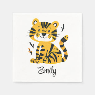 Servilleta De Papel Decoración de tigre personalizado