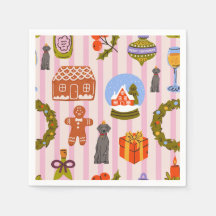Decoración de Weim con adornos navideños sobre ros