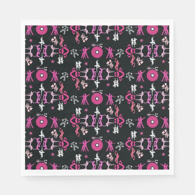 Servilleta De Papel Decoración del hogar con patrones de bailarina ros (Anverso)