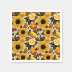 Servilleta De Papel Decoración del hogar de girasoles y cítricos de ot
