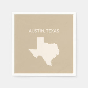 Servilleta De Papel Decoración del hogar del mapa del estado de Texas