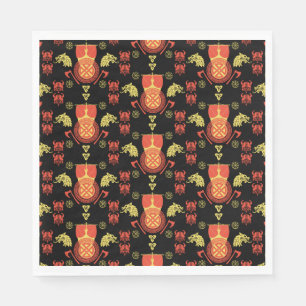 Servilleta De Papel Decoración del hogar escandinavo Viking Norsemen