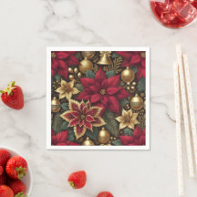 Decoración elegante de Borgoña y Poinsettia de Oro