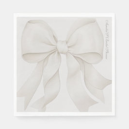 Servilleta De Papel Decoración elegante para ducha de novia con lazo