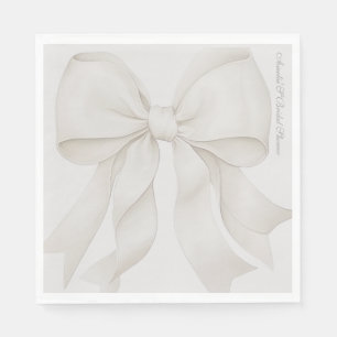 Servilleta De Papel Decoración elegante para ducha de novia con lazo