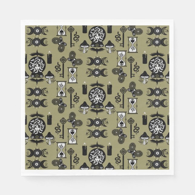 Servilleta De Papel Decoración estética de Witchcore (Anverso)