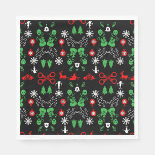 Servilleta De Papel Decoración Navideña Policíaca