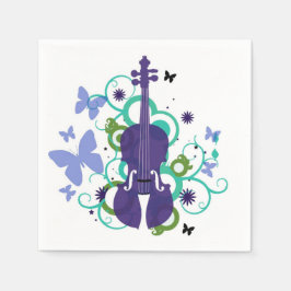 Servilleta De Papel Decoraciones Fiestas de violín-servilletas
