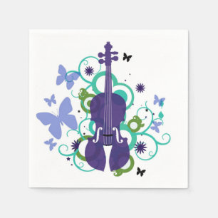 Servilleta De Papel Decoraciones Fiestas de violín-servilletas