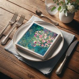 Servilleta De Papel Decoupage romántica de escritura a mano Floral Hea