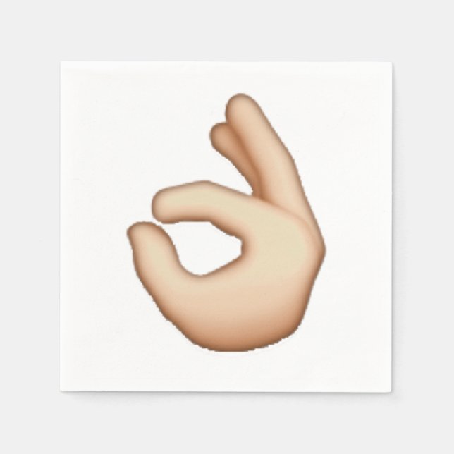 Servilleta De Papel Dedo circular - Emoji (Anverso)