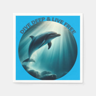 Servilleta De Papel Deep Live Free Dolphin