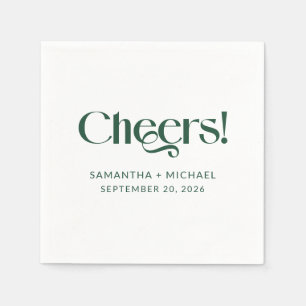Servilleta De Papel Deep Pine Decorative Serif 2 Boda Cheers