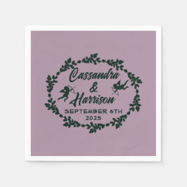 Servilleta De Papel Deep Purple Rustic Boda Coctail