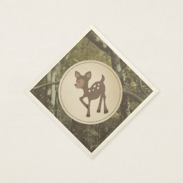 Servilleta De Papel Deer Camo Baby Shower Napkins