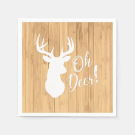 Servilleta De Papel Deer Hunting Lodge Baby Shower Antlers