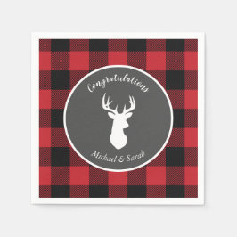 Servilleta De Papel Deer Hunting Lodge Baby Shower Antlers