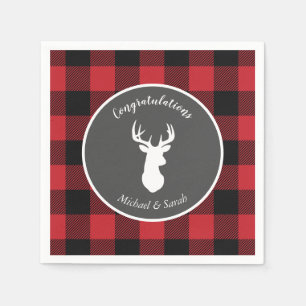 Servilleta De Papel Deer Hunting Lodge Baby Shower Antlers