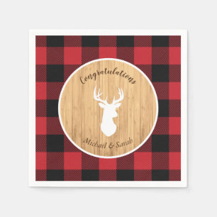 Servilleta De Papel Deer Hunting Lodge Baby Shower Antlers