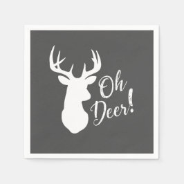 Servilleta De Papel Deer Hunting Lodge Baby Shower Antlers