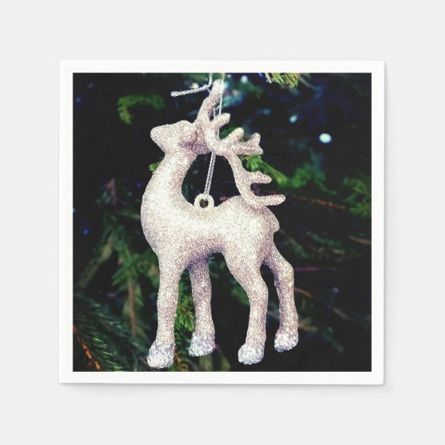 Servilleta De Papel Deer plateado (Anverso)