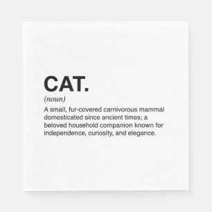 Servilleta De Papel Definición de gato Sustantivo Amante de gatos dive