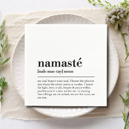 Servilleta De Papel Definición de Namaste Yoga Meditación mínima moder