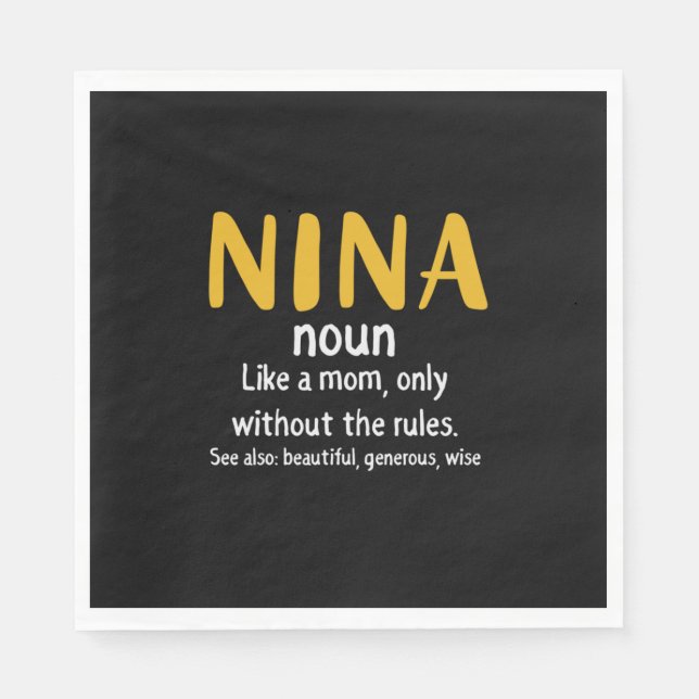 Servilleta De Papel Definición de nina de arte madre (Anverso)
