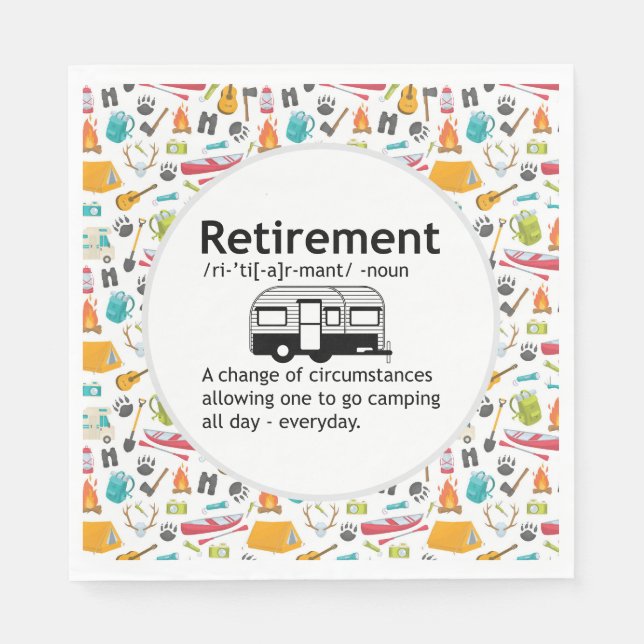 Servilleta De Papel Definición de retiro de camping (Anverso)