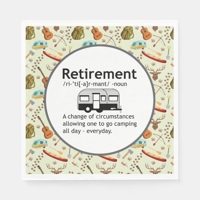 Servilleta De Papel Definición de retiro de camping (Anverso)