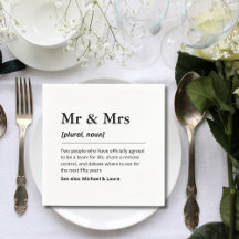 Definición moderna personalizada de boda para Sr.