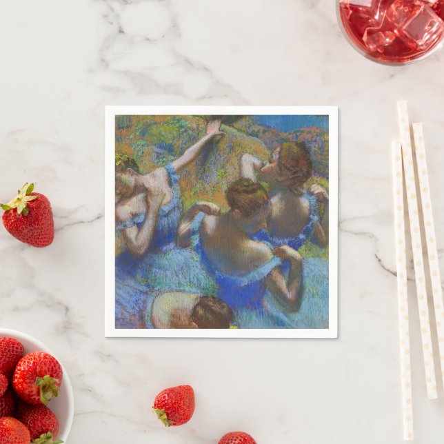 Servilleta De Papel Degas Blue Dancers Pastel Fine Art Masterpiece (In situ)