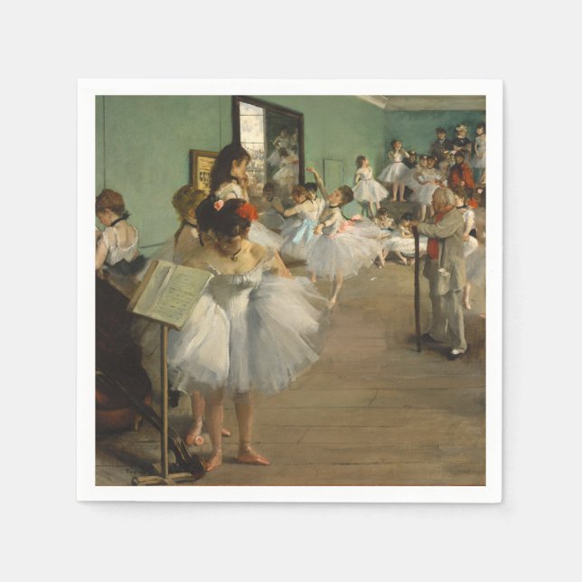 Servilleta De Papel Degas Dance Class Ballet Dancers Ballerina Art (Anverso)