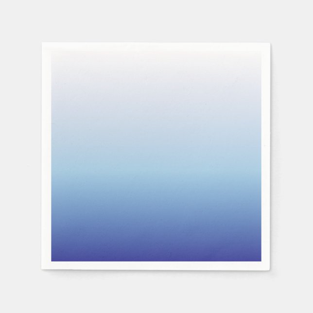 Servilleta De Papel Degradado de Ombre Azul (Anverso)