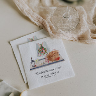 Servilleta De Papel Degustación de vino elegante Desayuno nupcial ca
