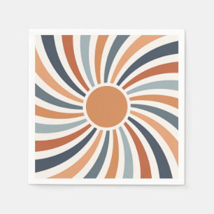 Servilleta De Papel Deja que la luz del sol entre en diseño retro colo
