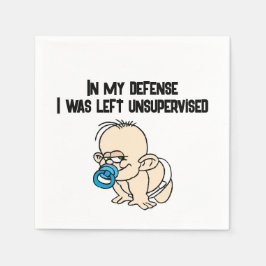 Servilleta De Papel Dejado Sin Supervisión - Funny Cocktail Napkin