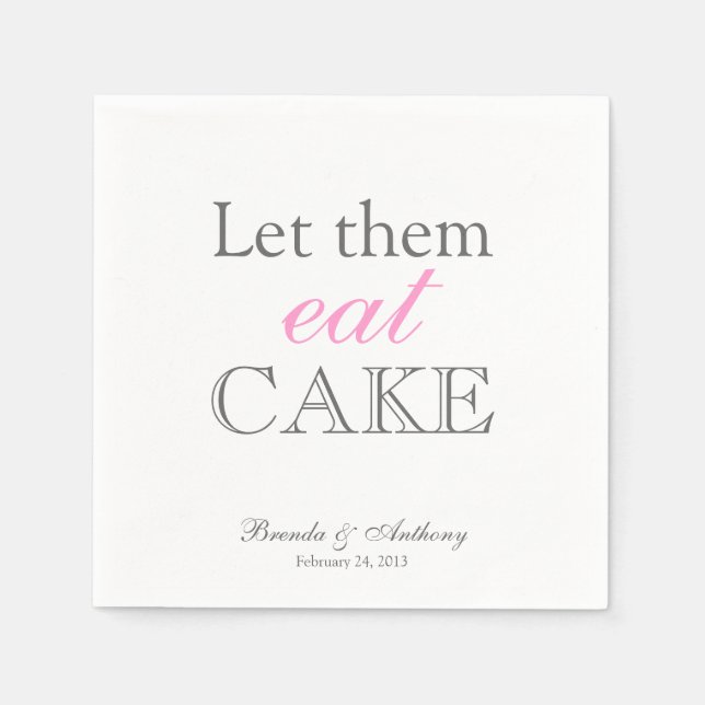 Servilleta De Papel Dejar Que Coman Napkins (Anverso)