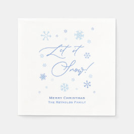 Servilleta De Papel Dejar que nieve Navidades Fiesta