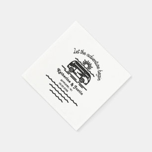 Servilleta De Papel dejar que nuestra aventura comience boda rústico