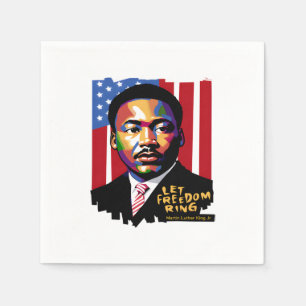 Servilleta De Papel Dejar que suene la libertad, cita de MLK, historia