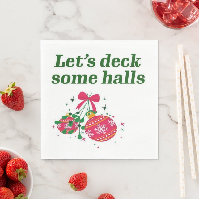 Servilleta De Papel Dejemos algunas salas festivas de Navidades verdes (In situ)